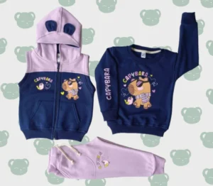 conjunto capibara azul marino y rosa