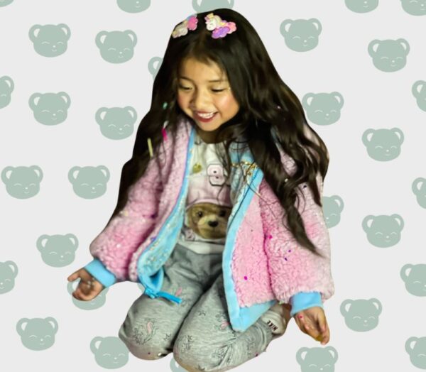Chaqueta reversible celeste - rosada